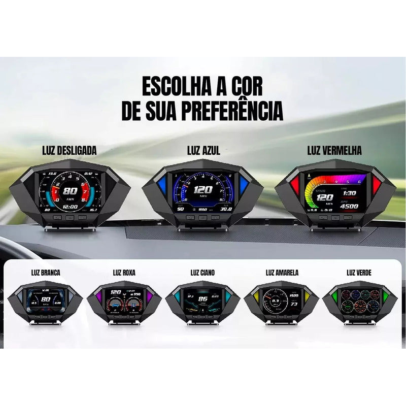 Marcador Temperatura Digital Carro Obd2 Medidor Inclinação