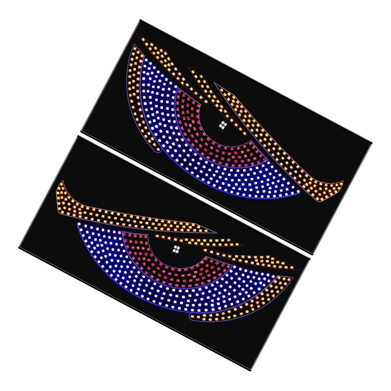 Painel LED de Olho Virtua FX para Carro - USB, Alto Brilho e Letreiro de Expressões Criativas