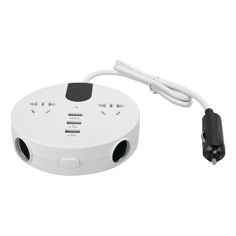 Inversor Carro 12v Acendedor P/ Tomada 220v Conversor +3 Usb