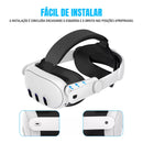 Strap VR Virtua FX - Alça de Conforto para Meta Quest 3/3S (Ajuste Multi-Ponto e Almofada Macia)