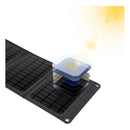 Painel Solar Portátil Dobrável Trekking Montanhismo Bike Edc