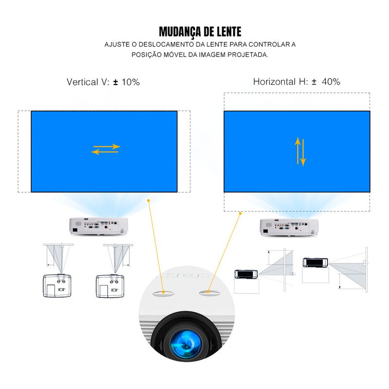 Projetor Byintek 5500 Lumens Ansi 3LCD Laser Full Hd