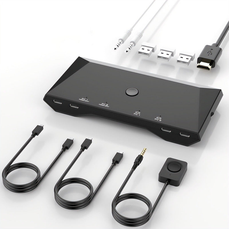Switch Dorn Kvm 3x Usb 1 Monitor P2 Para 2 Notebooks
