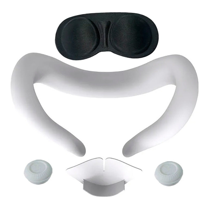 Kit de Proteção Virtua FX 5 em 1 para Meta Quest 3 - Capa, Grips, Máscara Facial e Protetor de Lentes