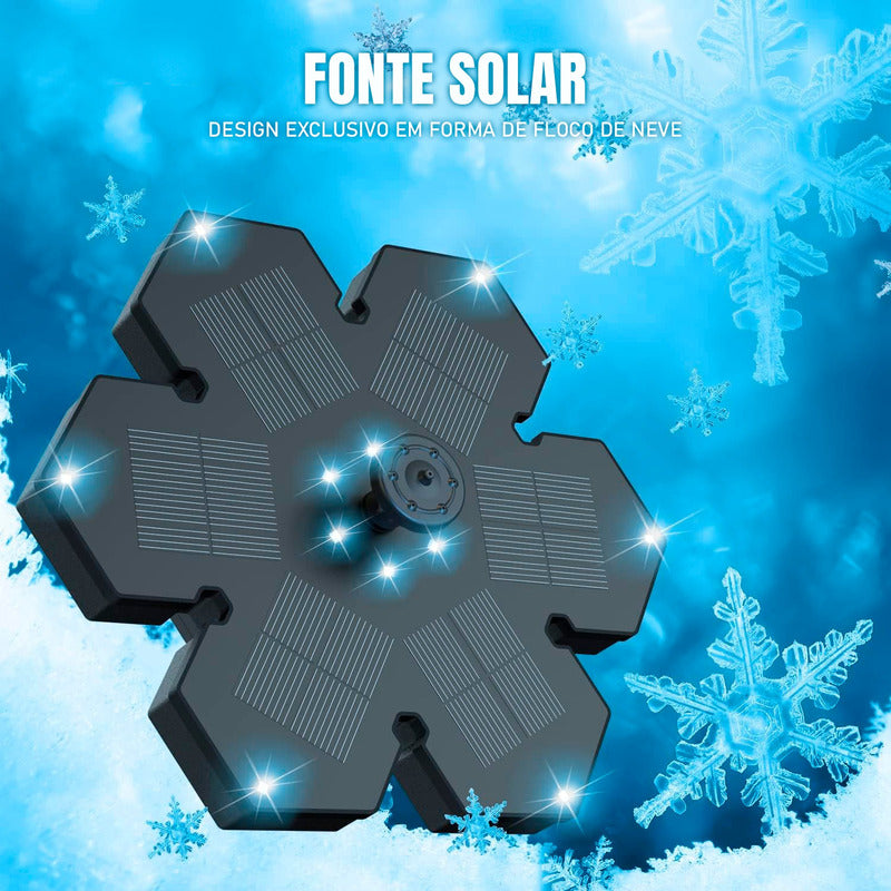 Chafariz Fonte De Água Energia Solar Submersível Decoração Led RGB