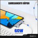 Hub Dorn Pro 6 Em 1 Usb-c Hdmi Sd/tf P2 Para iPad E Celular