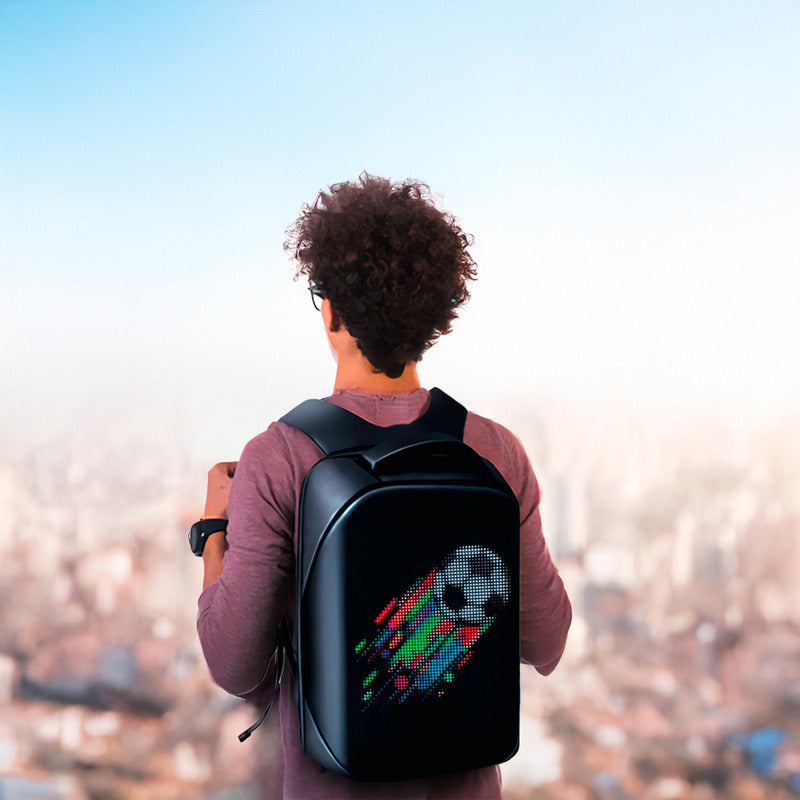 Mochila LED Virtua FX Grande para Viagem e Aventura - Painel Digital, Conforto e Alta Qualidade