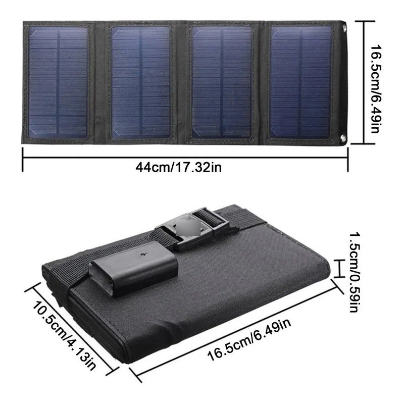 Carregador Solar Painel Solar Portátil Impermeável Usb