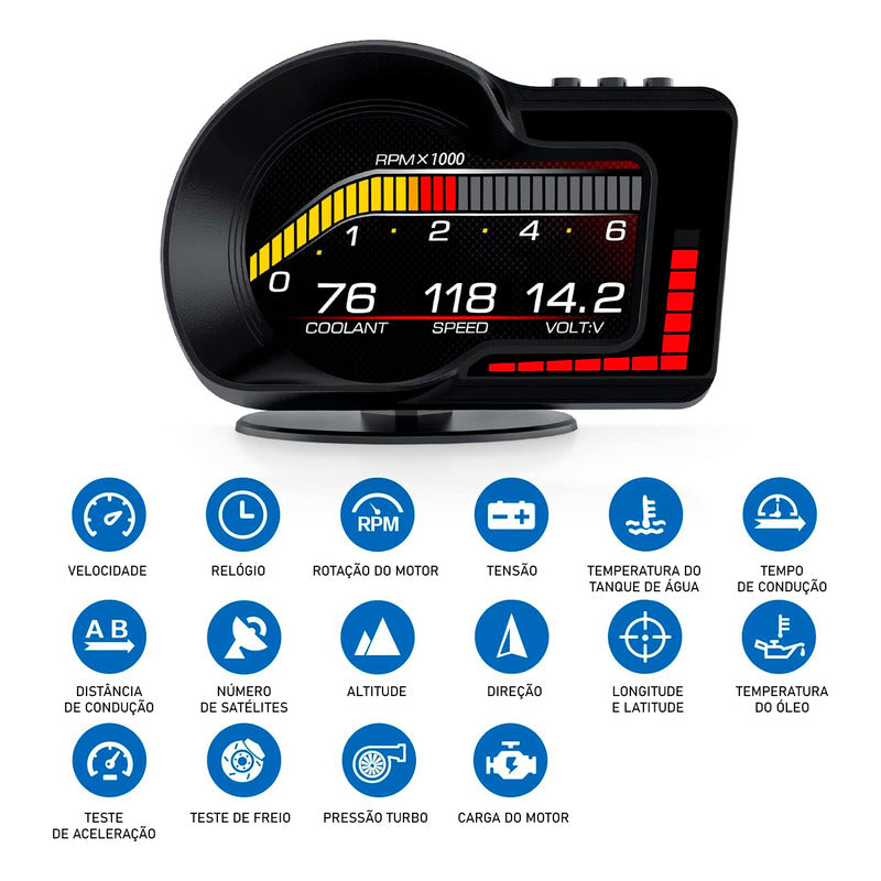 Scanner Dorn Odb2 Pressão Temperatura Velocidade Rpm.