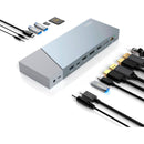 Dockstation Hub Usb-c Dorn Displaylink 2x Displayport e 2x Hdmi para Multitelas+ Fonte 100w