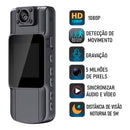 Câmera Corporal Dorn 2K HD com Visão Noturna - Lente 180°, IP65 e Gravação em Loop