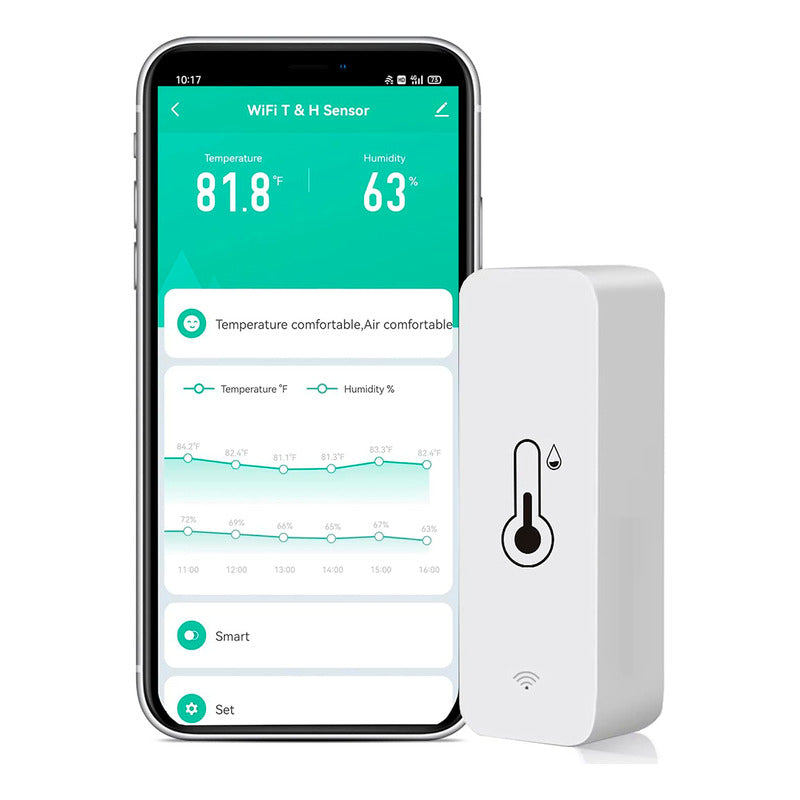 Sensor De Temperatura E Umidade Inteligente Wifi Tuya Nf