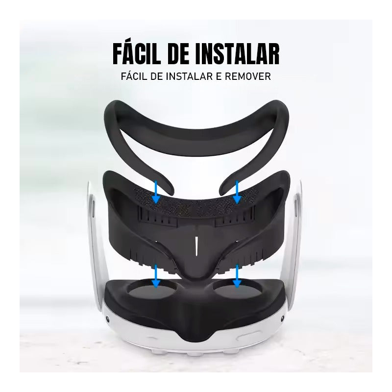 Capa Espaçador E Mascara Facial De Espuma Para Quest 3