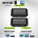 Splitter USB-C para HDMI + DP 4K Dorn - Adaptador Duplo, 4K@60Hz, Modos MST/SST, Plug & Play