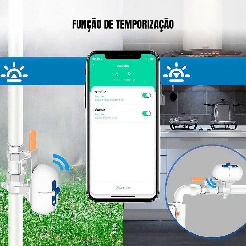 Válvula De Água Inteligente Wifi Irrigação De Jardim