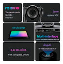 Kit Vídeo Conferência 4k Ptz 30x Dorn + Microfone Tenveo M8b Prateado