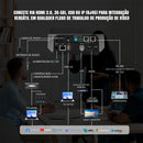 Kit 5x Câmeras Robóticas Ptz 4k 60fps 20x Dorn Hdmi Usb Rj45 NdiHX3 POE + Controladora PTZ Multiview + 5x Suportes de Parede