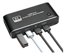 Switch KVM 2 PCs Para 1 Monitor HDMI 8K 3x USB 3.0 Preto