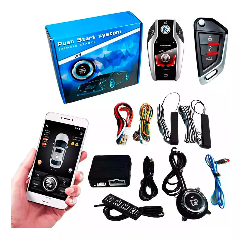 Kit Alarme Veicular Dorn Start Stop Bluetooth Chave Touch