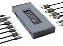 Hub Dock 15 Em 1 USB-C NVMe M.2 HDMI 4K DisplayPort