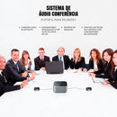 Kit Vídeo Conferência Ptz 4k 30x Dorn + Mic Tenveo M4pro Prateado