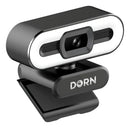 Câmera Webcam Dorn Pro Led 4k Ultra Hd Preto