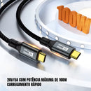 Cabo USB-C 3.2 100W 20Gbps 8K 2 Metros Dorn Tipo C