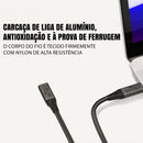 Cabo Extensor Dorn Thunderbolt 5 - 80 Gbps - 1 Metro -  Carregamento 240W e Vídeo 8K