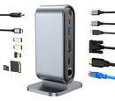 Hub Dock Station 12 Em 1 USB-C HDMI 4K RJ45 PD 100W Dorn