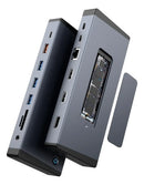 Hub Dock 15 Em 1 USB-C NVMe M.2 HDMI 4K DisplayPort