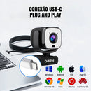 Câmera Webcam E-ptz Dorn Mini 4k Ultra Hd Com Ia + Controle Preto