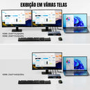 Docking Station Dorn DisplayLink 12 em 1 - 2x HDMI, Gigabit Ethernet, 4x USB 3.0 e PD 45W