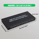 Placa De Captura Dorn 4x1 Usb Divisor Hdmi  4k + Controle Preto