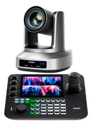 Kit Câmera Robótica Ptz 4k 60fps 20x Dorn Hdmi Usb Rj45 NdiHX2 POE + Controladora PTZ Multiview + Suporte de Parede