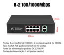 Switch Poe Dorn Gigabit 8+2  30w Por Porta Para Cftv E Rede