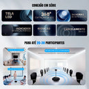 Kit Vídeo Conferência 4k Ptz 30x Dorn + Microfone Tenveo M8b Prateado