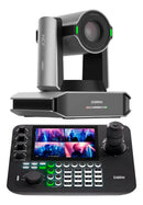 Kit Câmera Robótica PTZ 4K 60FPS Dorn NDI HX POE 20x 30x + Controladora Multiview e Suporte
