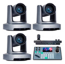 Três Câmeras Dorn Ptz 20x Hdmi Sdi Rj45 Usb + Controladora