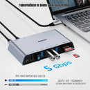 Docking Station Dorn DisplayLink 12 em 1 - 2x HDMI, Gigabit Ethernet, 4x USB 3.0 e PD 45W