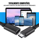 Cabo Extensor USB-C 3 Dorn - 10Gbps, Carregamento 100W e Vídeo 4K@60Hz