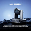 Kit 2x Câmeras Robóticas Ptz 4k 60fps 30x Dorn Hdmi Usb Rj45 NdiHX3 POE + Controladora PTZ Multiview + 2x Suportes de Parede