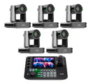 Kit Câmera Robótica PTZ 4K 60FPS Dorn NDI HX POE 20x 30x + Controladora Multiview e Suporte