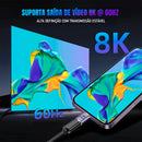 Adaptador Dorn USB-C - 40 Gbps, Carregamento 100W e Vídeo 8K@60Hz - 90 Graus / Reto