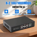 Switch Poe Dorn Gigabit 8+2  30w Por Porta Para Cftv E Rede
