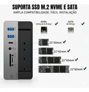 Hub USB-C 9-em-1 Dorn com NVMe M.2 e Power Delivery 100W - Docking Station Profissional