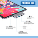Hub Adaptador 5 Em 1 USB-C HDMI 4K PD 100W Para iPad MacBook