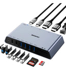 Docking Station Dorn DisplayLink 12 em 1 - 2x HDMI, Gigabit Ethernet, 4x USB 3.0 e PD 45W