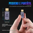 Adaptador Extensor Dorn USB-C 40 Gbps - Macho para Fêmea, 100W e Vídeo 8K