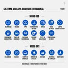 Computador de Bordo Dorn OBD2 Universal - HUD 2 em 1, Leitura de RPM, Temperatura, GPS e Alertas