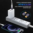 Adaptador Extensor Dorn USB-C 40 Gbps - Macho para Fêmea, 100W e Vídeo 8K